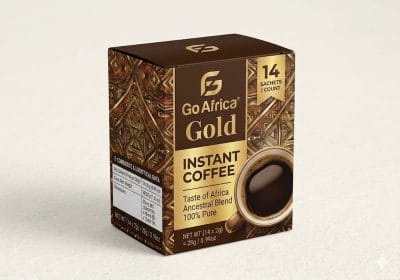 Go Africa® Gold Instant Coffee Sachets (14-Count Carton) – 100% Pure & 3-in-1 Blends - Image 4